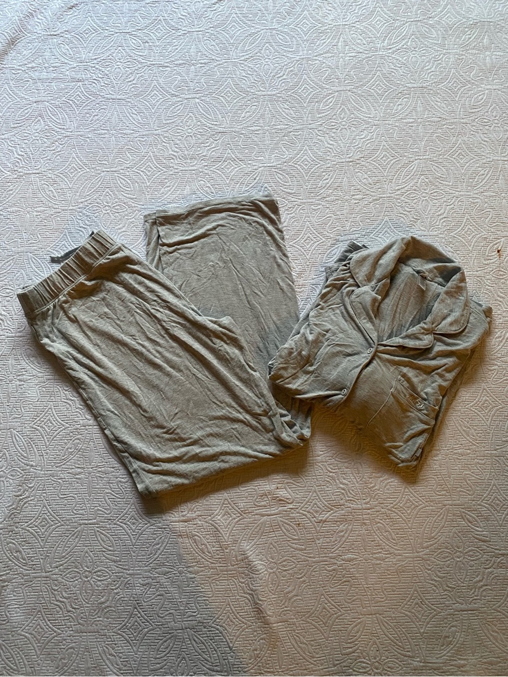 SKIMS Grey Long Pajama Set